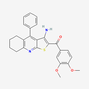 (3-Amino-4-phenyl-5,6,7,8-tetrahydrothieno[2,3-b]quinolin-2-yl)(3,4-dimethoxyphenyl)methanone