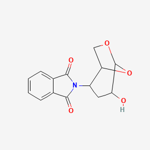 molecular formula C14H13NO5 B11476096 2-(4-hydroxy-6,8-dioxabicyclo[3.2.1]oct-2-yl)-1H-isoindole-1,3(2H)-dione (non-preferred name) 