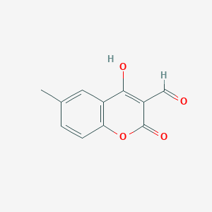molecular formula C11H8O4 B1147611 4-羟基-6-甲基-2-氧代-2H-香豆素-3-甲醛 CAS No. 126214-23-1