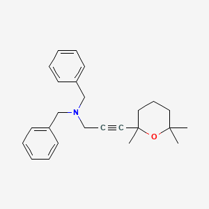 N,N-dibenzyl-3-(2,6,6-trimethyltetrahydro-2H-pyran-2-yl)prop-2-yn-1-amine