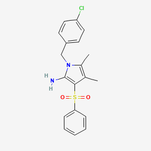 1-(4-chlorobenzyl)-4,5-dimethyl-3-(phenylsulfonyl)-1H-pyrrol-2-amine