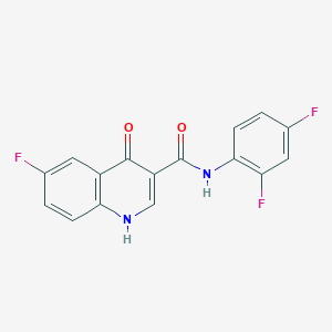 N-(2,4-difluorophenyl)-6-fluoro-4-hydroxyquinoline-3-carboxamide