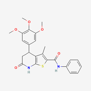 3-methyl-6-oxo-N-phenyl-4-(3,4,5-trimethoxyphenyl)-4,5,6,7-tetrahydrothieno[2,3-b]pyridine-2-carboxamide