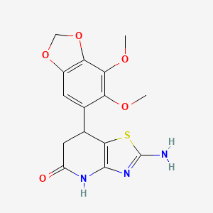 2-Amino-7-(6,7-dimethoxy-2H-1,3-benzodioxol-5-yl)-4H,6H,7H-[1,3]thiazolo[4,5-b]pyridin-5-one