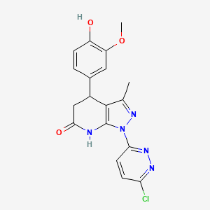 1-(6-chloropyridazin-3-yl)-4-(4-hydroxy-3-methoxyphenyl)-3-methyl-1,4,5,7-tetrahydro-6H-pyrazolo[3,4-b]pyridin-6-one