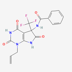 N-[2,4,6-trioxo-1-(prop-2-en-1-yl)-5-(trifluoromethyl)-2,3,4,5,6,7-hexahydro-1H-pyrrolo[2,3-d]pyrimidin-5-yl]benzamide