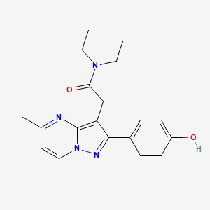molecular formula C21H26N4O2 B1147638 N,N-diethyl-2-[2-(4-hydroxyphenyl)-5,7-dimethylpyrazolo[1,5-a]pyrimidin-3-yl]acetamide CAS No. 868072-17-7
