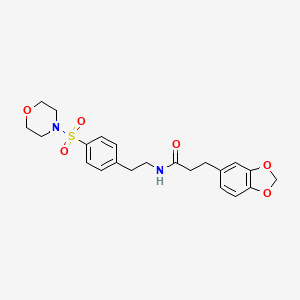 3-(1,3-benzodioxol-5-yl)-N-{2-[4-(morpholin-4-ylsulfonyl)phenyl]ethyl}propanamide