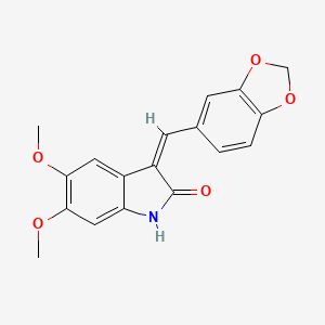 3-(2H-1,3-Benzodioxol-5-ylmethylidene)-5,6-dimethoxy-1H-indol-2-one