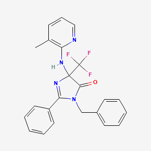 3-benzyl-5-[(3-methylpyridin-2-yl)amino]-2-phenyl-5-(trifluoromethyl)-3,5-dihydro-4H-imidazol-4-one