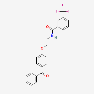 molecular formula C23H18F3NO3 B11476432 N-[2-(4-benzoylphenoxy)ethyl]-3-(trifluoromethyl)benzamide 