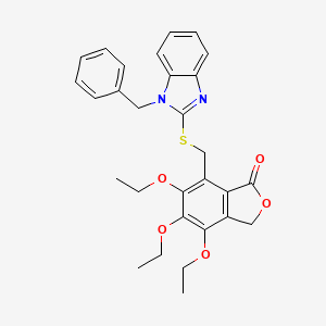 7-{[(1-benzyl-1H-benzimidazol-2-yl)sulfanyl]methyl}-4,5,6-triethoxy-2-benzofuran-1(3H)-one