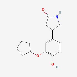 molecular formula C15H19NO3 B1147646 (R)-4-(3-(环戊氧基)-4-羟基苯基)吡咯烷-2-酮 CAS No. 347148-59-8