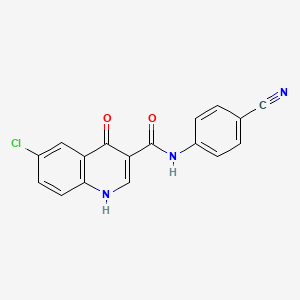 6-chloro-N-(4-cyanophenyl)-4-hydroxyquinoline-3-carboxamide