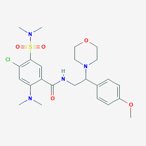 4-chloro-2-(dimethylamino)-5-(dimethylsulfamoyl)-N-[2-(4-methoxyphenyl)-2-(morpholin-4-yl)ethyl]benzamide