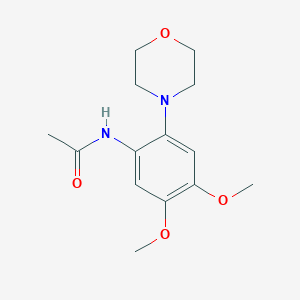 molecular formula C14H20N2O4 B11476506 N-[4,5-dimethoxy-2-(morpholin-4-yl)phenyl]acetamide 