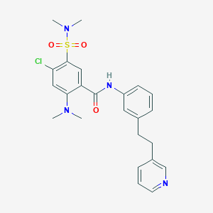 4-chloro-2-(dimethylamino)-5-(dimethylsulfamoyl)-N-{3-[2-(pyridin-3-yl)ethyl]phenyl}benzamide