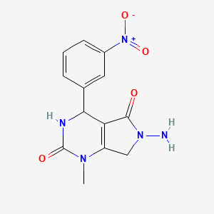 6-amino-1-methyl-4-(3-nitrophenyl)-3,4,6,7-tetrahydro-1H-pyrrolo[3,4-d]pyrimidine-2,5-dione