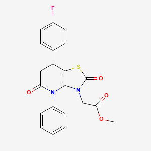 methyl [7-(4-fluorophenyl)-2,5-dioxo-4-phenyl-4,5,6,7-tetrahydro[1,3]thiazolo[4,5-b]pyridin-3(2H)-yl]acetate