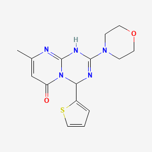 8-methyl-2-(morpholin-4-yl)-4-(thiophen-2-yl)-1,4-dihydro-6H-pyrimido[1,2-a][1,3,5]triazin-6-one