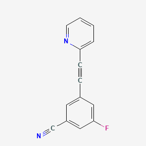 molecular formula C14H7FN2 B1147657 3-Fluoro-5-((pyridin-2-yl)ethynyl)benzonitrile CAS No. 864063-10-5