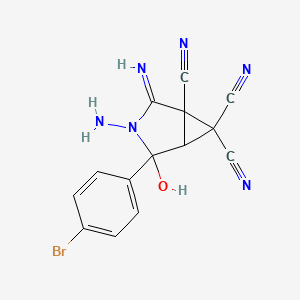 3-Amino-4-(4-bromophenyl)-4-hydroxy-2-imino-3-azabicyclo[3.1.0]hexane-1,6,6-tricarbonitrile