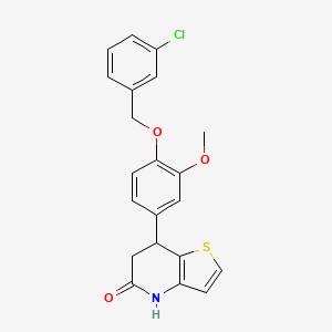 7-{4-[(3-chlorobenzyl)oxy]-3-methoxyphenyl}-6,7-dihydrothieno[3,2-b]pyridin-5(4H)-one