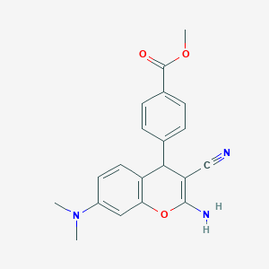 methyl 4-[2-amino-3-cyano-7-(dimethylamino)-4H-chromen-4-yl]benzoate