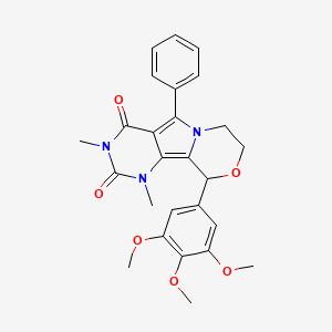 3,5-dimethyl-8-phenyl-13-(3,4,5-trimethoxyphenyl)-12-oxa-3,5,9-triazatricyclo[7.4.0.02,7]trideca-1,7-diene-4,6-dione