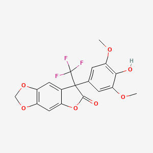 7-(4-hydroxy-3,5-dimethoxyphenyl)-7-(trifluoromethyl)furo[2,3-f][1,3]benzodioxol-6(7H)-one