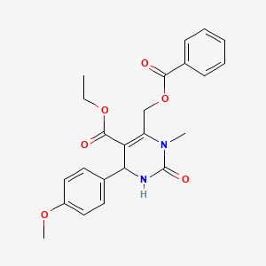 Ethyl 4-(4-methoxyphenyl)-1-methyl-2-oxo-6-{[(phenylcarbonyl)oxy]methyl}-1,2,3,4-tetrahydropyrimidine-5-carboxylate