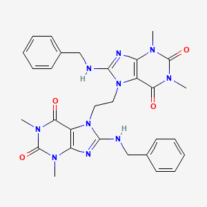 7,7'-ethane-1,2-diylbis[8-(benzylamino)-1,3-dimethyl-3,7-dihydro-1H-purine-2,6-dione]