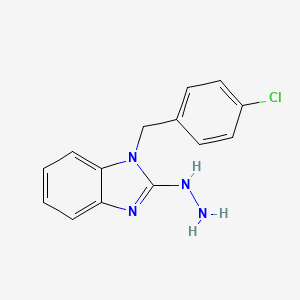 molecular formula C14H13ClN4 B11476635 1-(4-chlorobenzyl)-2-hydrazinyl-1H-benzimidazole 