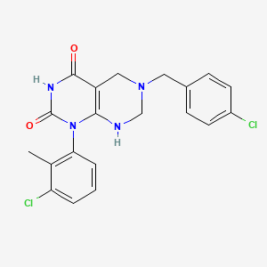 6-(4-chlorobenzyl)-1-(3-chloro-2-methylphenyl)-5,6,7,8-tetrahydropyrimido[4,5-d]pyrimidine-2,4(1H,3H)-dione