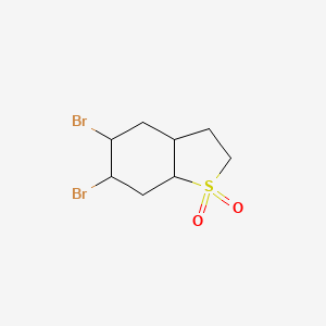 molecular formula C8H12Br2O2S B11476648 5,6-Dibromooctahydro-1-benzothiophene 1,1-dioxide 