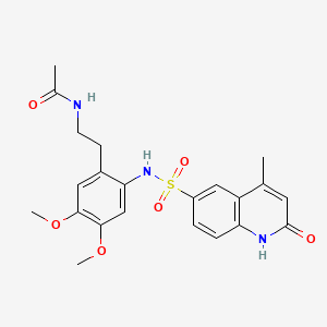 N-[2-(4,5-dimethoxy-2-{[(4-methyl-2-oxo-1,2-dihydroquinolin-6-yl)sulfonyl]amino}phenyl)ethyl]acetamide