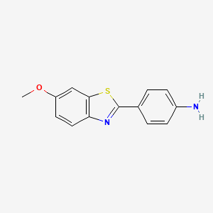 molecular formula C14H12N2OS B1147666 2-(4-Aminophenyl)-6-methoxybenzothiazole CAS No. 43036-17-5