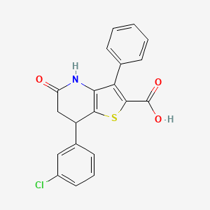 7-(3-Chlorophenyl)-5-oxo-3-phenyl-4,5,6,7-tetrahydrothieno[3,2-b]pyridine-2-carboxylic acid