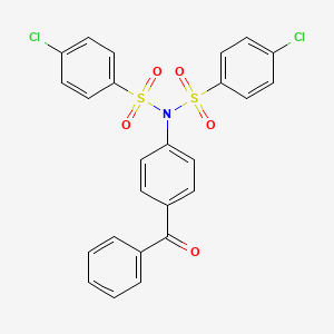 4-chloro-N-[(4-chlorophenyl)sulfonyl]-N-[4-(phenylcarbonyl)phenyl]benzenesulfonamide