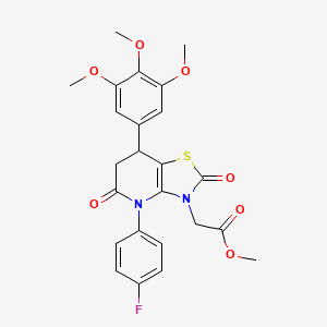 methyl [4-(4-fluorophenyl)-2,5-dioxo-7-(3,4,5-trimethoxyphenyl)-4,5,6,7-tetrahydro[1,3]thiazolo[4,5-b]pyridin-3(2H)-yl]acetate