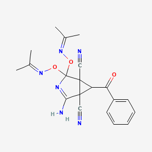 2-Amino-6-(phenylcarbonyl)-4,4-bis[(propan-2-ylideneamino)oxy]-3-azabicyclo[3.1.0]hex-2-ene-1,5-dicarbonitrile