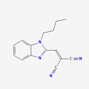 molecular formula C15H14N4 B11476749 [(1-butyl-1H-benzimidazol-2-yl)methylidene]propanedinitrile 