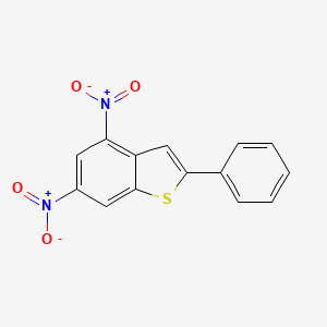 molecular formula C14H8N2O4S B11476751 4,6-Dinitro-2-phenyl-1-benzothiophene 