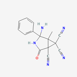 4-Amino-5-methyl-2-oxo-4-phenyl-3-azabicyclo[3.1.0]hexane-1,6,6-tricarbonitrile