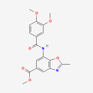 Methyl 7-{[(3,4-dimethoxyphenyl)carbonyl]amino}-2-methyl-1,3-benzoxazole-5-carboxylate