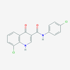 8-chloro-N-(4-chlorophenyl)-4-hydroxyquinoline-3-carboxamide