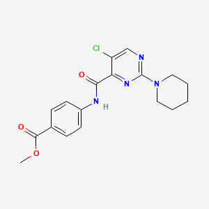 Methyl 4-({[5-chloro-2-(piperidin-1-yl)pyrimidin-4-yl]carbonyl}amino)benzoate