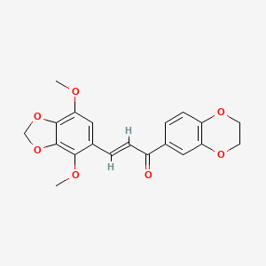 (2E)-1-(2,3-dihydro-1,4-benzodioxin-6-yl)-3-(4,7-dimethoxy-1,3-benzodioxol-5-yl)prop-2-en-1-one