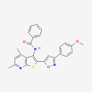 N-{2-[3-(4-methoxyphenyl)-1,2-oxazol-5-yl]-4,6-dimethylthieno[2,3-b]pyridin-3-yl}benzamide