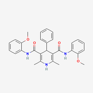 N,N'-bis(2-methoxyphenyl)-2,6-dimethyl-4-phenyl-1,4-dihydropyridine-3,5-dicarboxamide